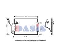 AKS DASIS Condensatore, Climatizzatore compatibile con MERCEDES-BENZ 122015N