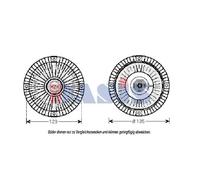 AKS DASIS Giunto Viscoso Giunto Ventola Radiatore Per Audi A6 2.3 2.5 TDI