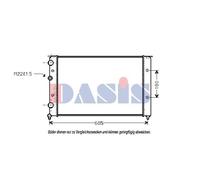 AKS DASIS Radiatore Motore Meccanicamente Assemblato Per VW Polo 6N2 1.4