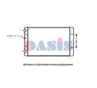 AKS DASIS Radiatore Motore Meccanicamente Assemblato Per VW Polo 6N2 1.4