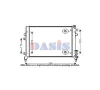 AKS DASIS Radiatore Motore Meccanicamente Giunto Per VW Golf VI 5K1 1.4 TSI