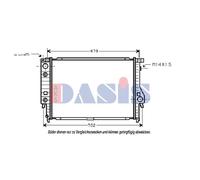 AKS DASIS Radiatore Motore Saldato Per BMW 7 Serie E32 735I iL