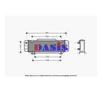 AKS DASIS Radiatore Olio per Mercedes-Benz Cabriolet A205 Classe GLK X204