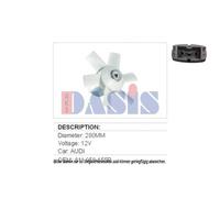 AKS DASIS Ventilatore Motorkühlung 488020N Per Audi 80 90 6 Pale 280mm
