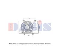 AKS DASIS Ventola Raffreddamento Motore per Ford Fiesta VI Max Ecosport 098138N