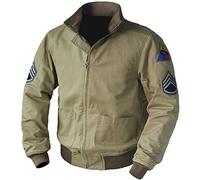 Aksah Fashion Giacca da uomo Fury Brad Pitt US Army Tank | Giacca militare in cotone kaki, cachi, M