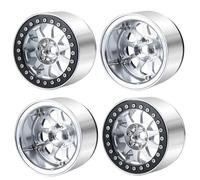 AKSDYIR Parti di Auto Rc per Axial per Wraith 90048 per TRX4 1/10 RC Crawler Carme Modello Metal Metal 2,2 Pollici di Bordo da 35 Mm Mozzi Mozzi Accessori per Auto Decorazione(Silver)