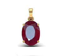 Akshita gems Certificato non riscaldato non trattato 11,25 Ratti 10,55 carati A+ qualità naturale birmania rubino manik gemma pandend per donne e uomini, free size, Pietra preziosa sciolta, Rubino