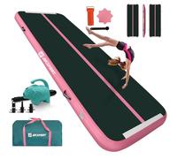 AKSPORT Tappeto Gonfiabile per Ginnastica da 3/4/5/6 metri Air Track Ginnastica Artistica 10/20 cm con Pompa Elettrica per Casa, Campeggio, Palestra,Formazione,Cheerleading