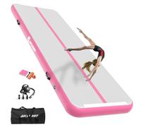 AKSPORT Tappeto Gonfiabile per Ginnastica da 3/4/5/6 metri Air Track Ginnastica Artistica 10/20 cm con Pompa Elettrica per Casa, Campeggio, Palestra,Formazione,Cheerleading