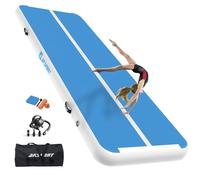 AKSPORT Tappeto Gonfiabile per Ginnastica da 3/4/5/6 metri Air Track Ginnastica Artistica 10/20 cm con Pompa Elettrica per Casa, Campeggio, Palestra,Formazione,Cheerleading