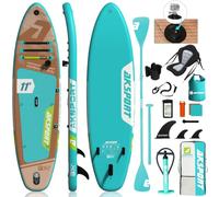 AKSPORT Tavola da Sup Gonfiabile 11' con Accessori Premium | Design Extra Largo 34" | Deck Antiscivolo | SUP per Adulti e Ragazzi di Tutti i Livelli