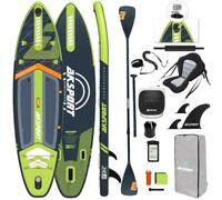 AKSPORT Tavola da SUP gonfiabile 335 cm con pompa elettrica SUP 12V per auto e accessori premium | Larghezza extra 86 cm | Deck antiscivolo | Per principianti ed esperti