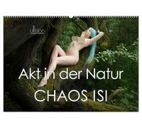 Akt in der Natur - Chaos Isi (Wandkalender 2026 DIN A2 quer), CALVENDO Monatskalender: blauhaarige Weiblichkeit in der Natur