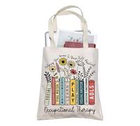 AKTAP Borsa tote per terapia occupazionale OT Gift OT Helping You Grow Your Own Way Shopping Bag Terapista occupazionale Borsa riutilizzabile Tote Bag, Terapia occupazionale Tote-py2, 14.56*12.59*0.19