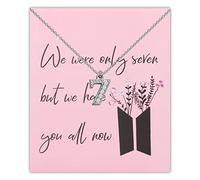 AKTAP Braccialetto K-pop con scritta "We Were Only Seven But We Have You All Now Corean", regalo per fan, Small