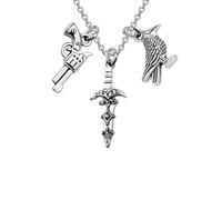 AKTAP Collana con ciondolo ispirato a Six of Crows da biblioteca, regalo per sei amanti dei libri di corvi