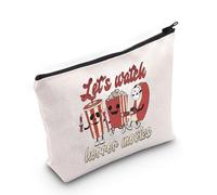 AKTAP Divertente regalo di Halloween Let's Watch Horror Movies Ispirato Zipper Pouch Spaventoso Movie Merchandise Enjoy Movie Life, Guarda Movie-py1, MB