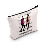 AKTAP Divertente Ricreazione TV Show Citazioni Makeup Bag Parks & Rec Fans Regali Comedy Parks Inspire Merchandise, Be Suspicious Bag, alla moda