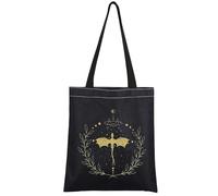 AKTAP Fourth Wing Merch Gift - Empyrean Series Book Sleeve, Dragon Rider Regalo per Bookish Worm Pouch, Borsa Tote, 21 cm x 16.5 cm x 1 cm, Tela & Beach Tote Bag