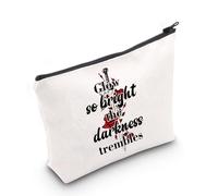 AKTAP Glow So Bright The Darkness Trembles - Astuccio con cerniera, idea regalo per amanti dei libri romantici, idea regalo per amanti dei libri, L'oscurità-ht, MB