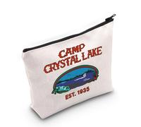 AKTAP Jason Gifts 80s Horror Movie Inspired Zipper Pouch Bag Camp Crystal Lake Counselor Regali Film Merchandise, Lago di Campeggio-py1, MB