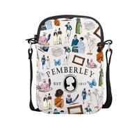 AKTAP Pregiudizio Merch Regali Jane Austen Mini Crossbody Borse Regali Letterari Pride 1813 Borsa a tracolla per gli amanti dei libri Regali, Bianco sporco, 32 * 37cm