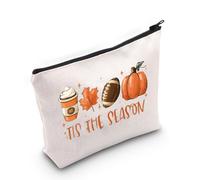 AKTAP Tis The Season - Borsa da viaggio con cerniera, motivo: foglie di zucca, latte e latte, È la Stagione-py1, MB