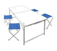 AKTIVE 52893 - Tavolo da campeggio pieghevole portatile per 4 persone | Regolabi