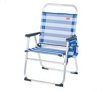 Aktive 53952 - Sedia Pieghevole Fissa Alluminio Beach 51x56x90 cm - Blu