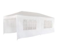 Aktive 53993 - Gazebo Pieghevole 300x600x260 cm con Tubi in Acciaio - Colore Bianco