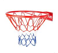 AKTIVE 54278 - Cestino da basket da parete, 45 cm, scala 1/1, rete in poliestere e anello metallico, installazione con 4 viti incluse, per giocare in casa, terrazza o giardino