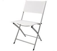 Aktive 61109 - Sedia da giardino pieghevole bianca, Dimensioni 46x55x81cm, tessuto in textilene resistente, Peso massimo. Supporta 110 kg, sedie pieghevoli bianche, sedie pieghevoli da esterno