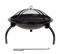 Aktive 61114 - Braciere da esterno portatile e pieghevole, con parascintille, materiale acciaio, resistente, misure Ø55x42cm, barbecue da esterno, barbecue da campeggio