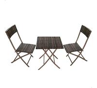 Aktive 61121 - Set tavolo e sedie da giardino per 2 persone | Include tavolo 60x60x72 e due sedie 47x83,5 | Tavolo e sedie da terrazza piccoli, leggeri e comodi | Uso interno ed esterno