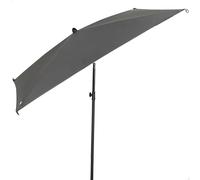 AKTIVE 61151 Ombrellone da terrazza quadrato, 175 x 175 cm, grigio, manico in acciaio inclinabile, tessuto poliestere con protezione UV30, 4 aste resistenti, facile da montare e conservare, ombrellone