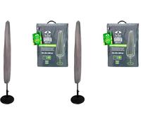 AKTIVE 61505 - Custodia protettiva per ombrellone, copertura parasole, impermeabile, max 360 cm diametro, copertura ombrellone, copertura protettiva giardino (Confezione da 2)