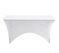 AKTIVE 61545 - Copertura per tavolo da giardino bianca, protezione per mobili elasticizzati, 120 x 61 x 76 cm, resistente con fissaggio di rinforzo, esterno