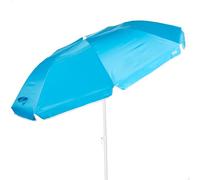 AKTIVE 62323 Ombrellone da spiaggia, protezione UV50, inclinabile e regolabile in altezza, manico in acciaio, tessuto poliestere, con rivestimento argento, 8 aste, custodia per il trasporto con