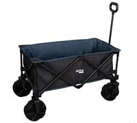 Aktive 62620 - Carrello da trasporto pieghevole, per spiaggia, campeggio, giardino, grandi ruote fuoristrada larghezza speciale, manico regolabile, carrello per ombrelloni e sedie