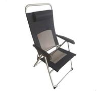 Aktive 62678 Sedia pieghevole spiaggia, campeggio, sedile basso, senza tubo anteriore, portata 110 kg, maniglia per il trasporto, struttura in alluminio, sedie da campeggio pieghevoli leggere, 46 x 44
