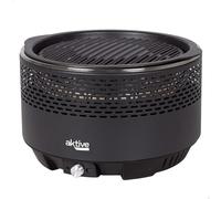Aktive 63002 - Barbecue portatile a carbonella ricaricabile senza fumo con batterie Nero, Antigoccia, Misure Ø34x22cm, Include borsa di trasporto, Cuoce all'interno, Grill