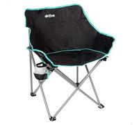 AKTIVE 63125 - Sedia pieghevole da campeggio, con sottobicchieri, struttura in acciaio resistente, leggera e facile da trasportare, con borsa per il trasporto, ideale per campeggio, spiaggia e
