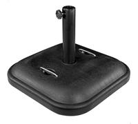 AKTIVE Base Parasole per terrazza Esterna Rettangolare Nera, Resistente all'Acqua e ai Raggi del Sole, Supporto Parasole Esterno, Stabile e Durevole (61141)