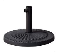 AKTIVE Base rotonda per ombrellone da giardino, poliresina e acciaio Ø49x32 cm, 14 kg, tubo regolabile Ø38-48 mm, ombrelloni da esterno, base per ombrellone da esterno, resistente e durevole (53903)