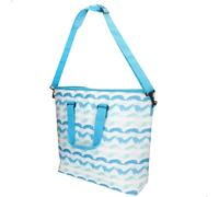 AKTIVE Borsa termica morbida 20L (55x43x13 cm) con manici e tracolla, design a onda, tasca esterna, ideale per mantenere freschi cibi e bevande, senza CFC e coloranti azoici (62409)