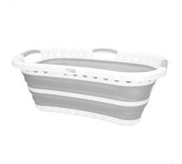 AKTIVE Cestino pieghevole 17 litri, formato rettangolare, 52 x 36 x 20 cm, pieghevole compatto, senza BPA, contenitore portatile, cestino per la biancheria sporca pieghevole, per la casa, il campeggio