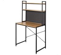 AKTIVE COLORBABY Max Home Scarpiera in metallo, ingresso, 63x30x63 cm, 4 ripiani, Legno e acciaio nero, Max. 10 kg, Stile industriale, Aperto, Scarpiera, Custodia per scarpe (18427)