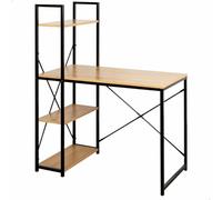 AKTIVE COLORBABY Max Home Scarpiera, ingresso e appendiabiti, 17 ganci e 4 ripiani, 102x40x180 cm, Industriale, Ingresso, Scaffale, Piedini di livellamento, Portascarpe