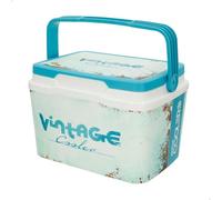 AKTIVE Frigorifero rigido da spiaggia 5L, stile classico, in plastica resistente, isolamento in poliuretano superiore, mantiene il freddo fino a 15 ore, coperchio con chiusura sicura, design in